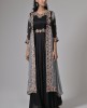 Dola Silk Black Embroidered Gown with Jacket